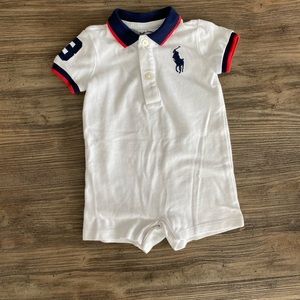 Polo by Ralph Lauren Boys Romper - white 3mo
